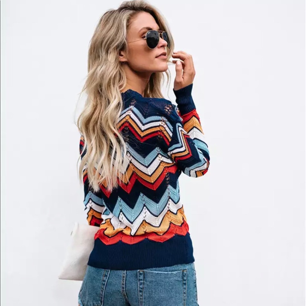 ✨JUST ARRIVED!! Multicolored Comfy Knit Sweater✨ - Picture 3 of 8